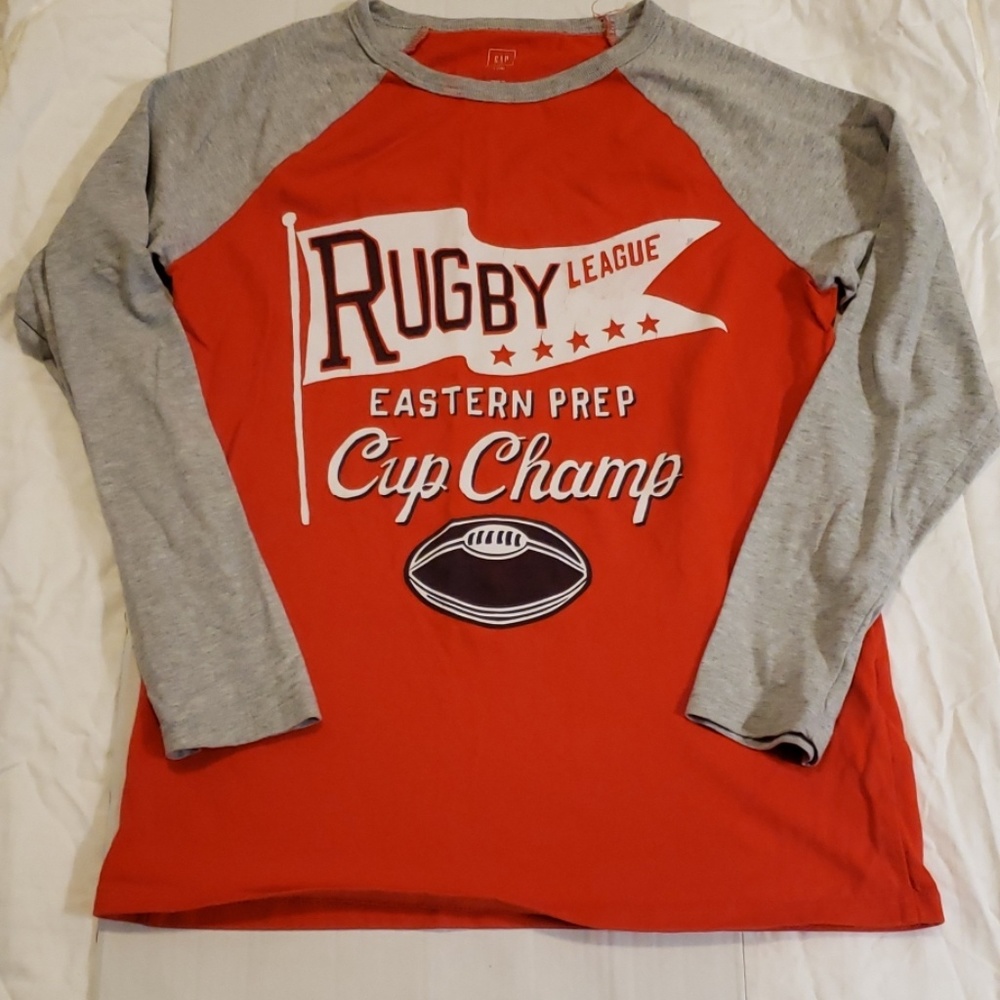 Gap kids boys long-sleeved graphic raglan shirt 10